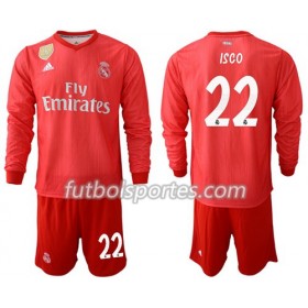 Camisetas Real Madrid Isco 22 Niño Tercera Equipacion 2018/2019 Manga Larga